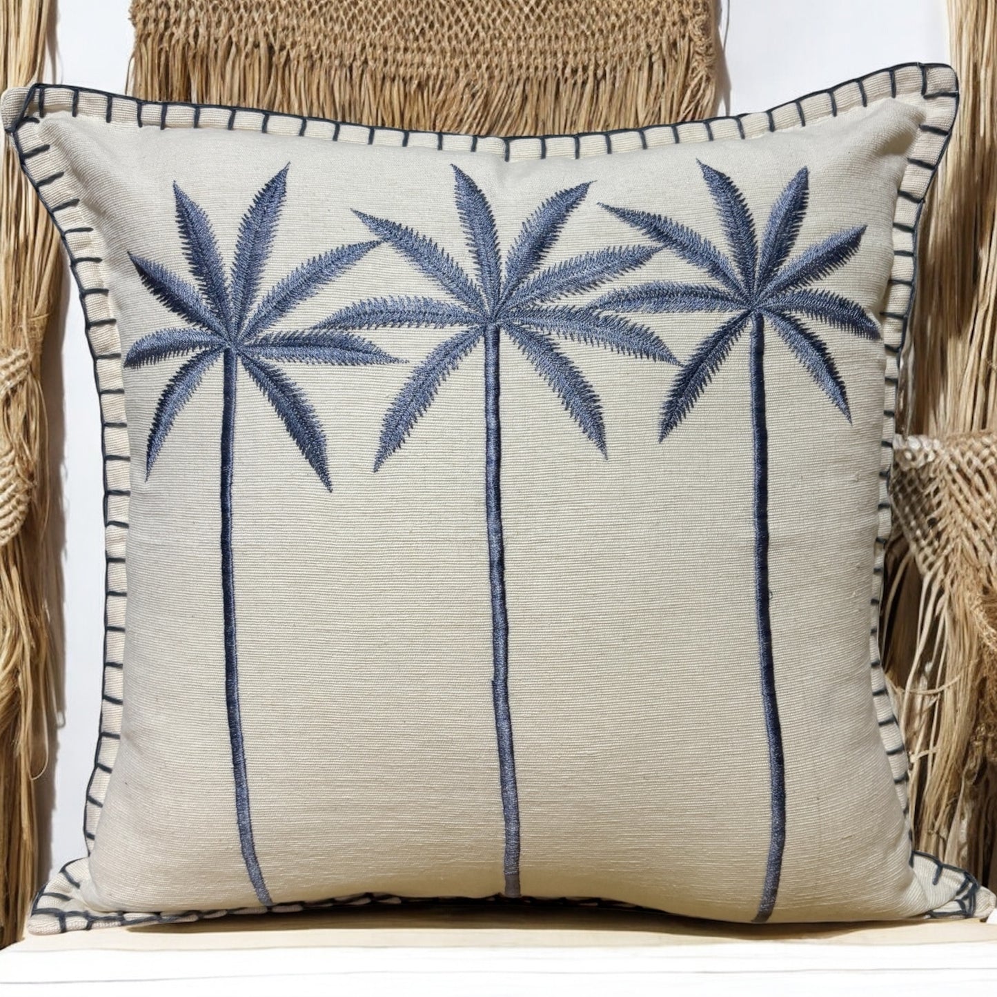 Blue Water Palms Cushion Cover | 40x40cm