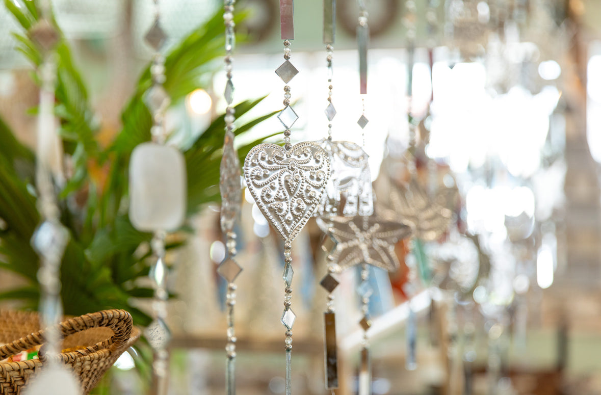 Pressed Metal Aluminum & Mirror Mobile | Various Designs Available