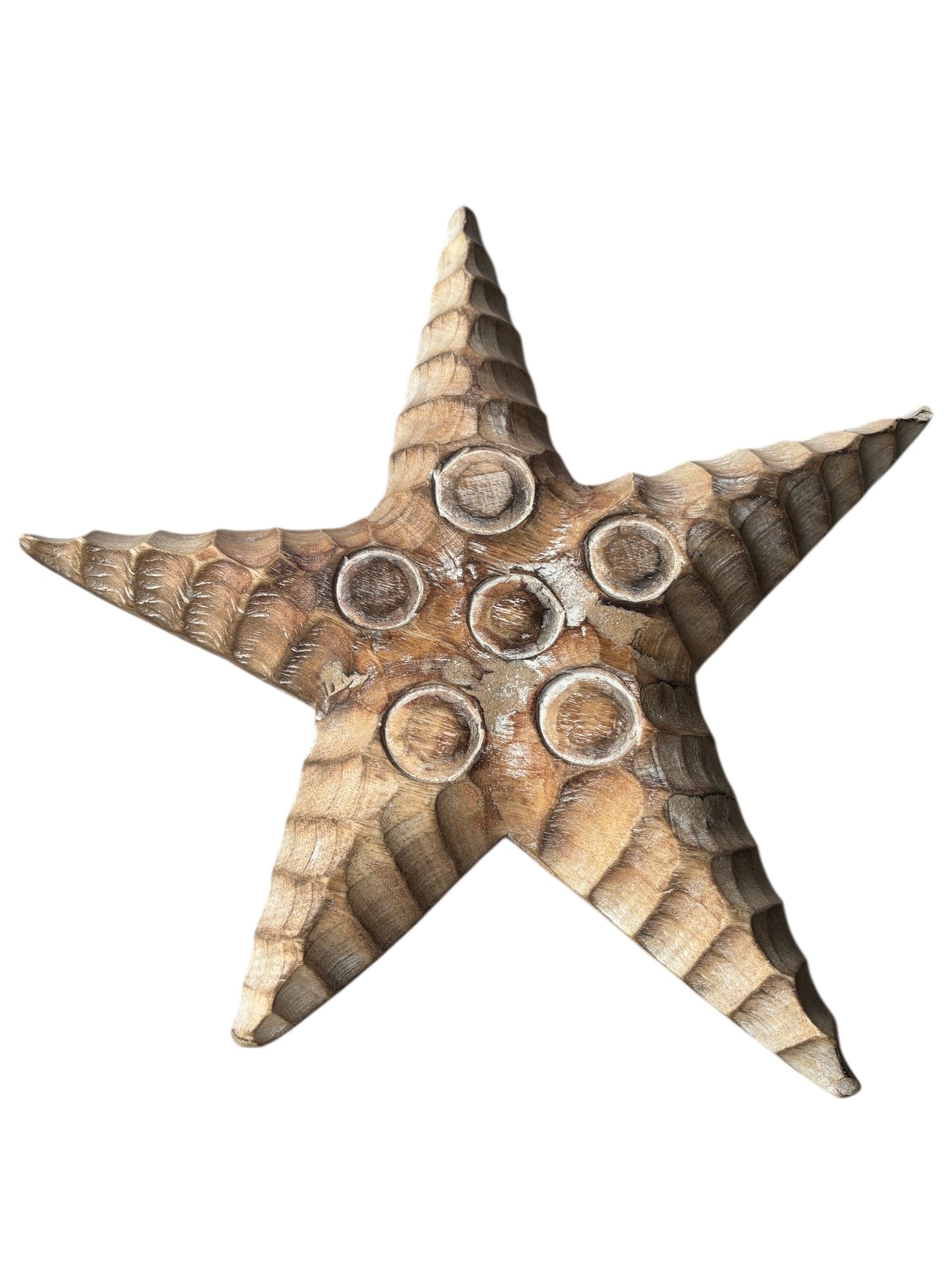 Wooden Starfish Wall Art | Natural Brown | 3 Sizes Available