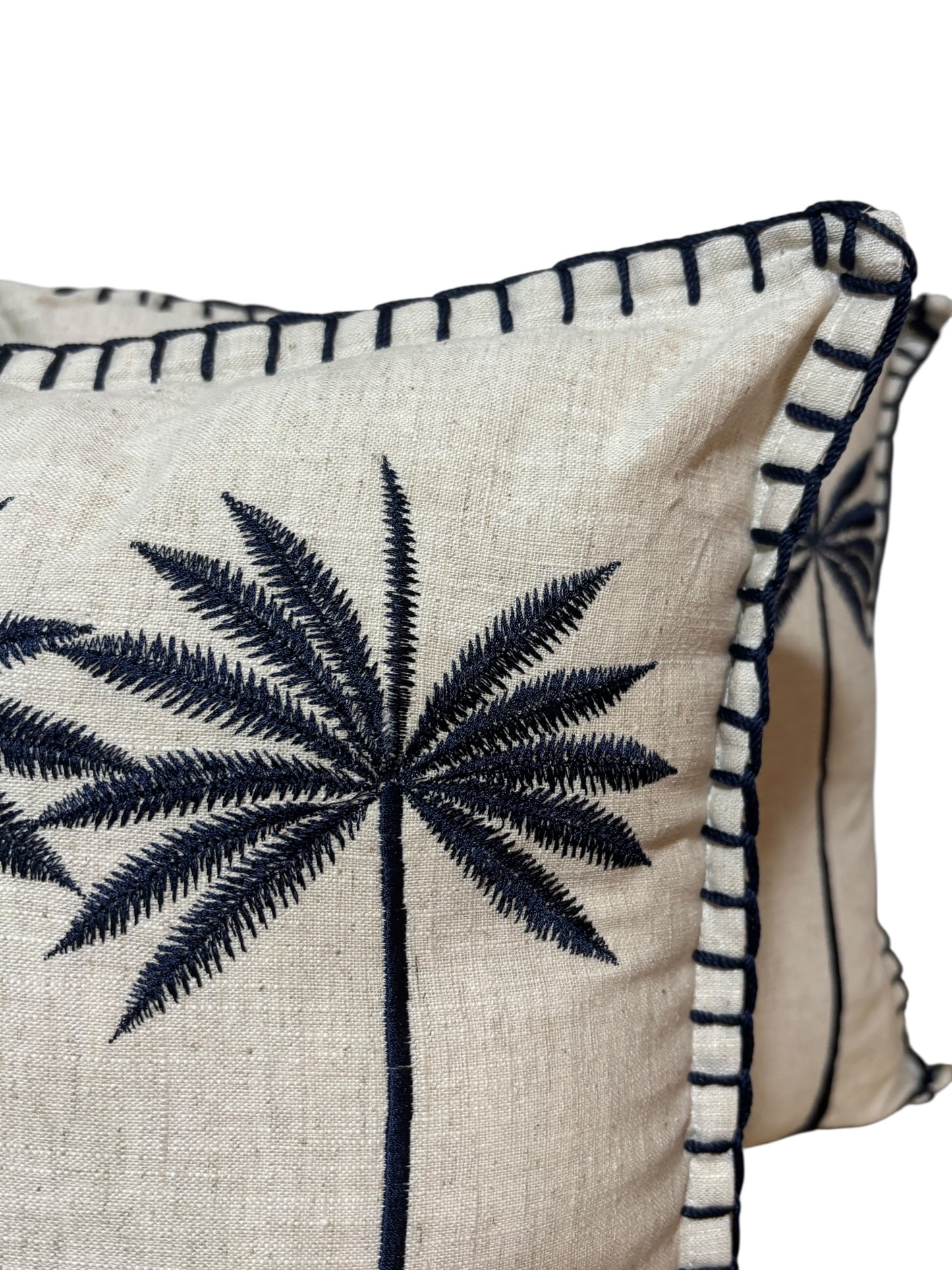 Midnight Blue Palms Cushion Cover | 40x40cm