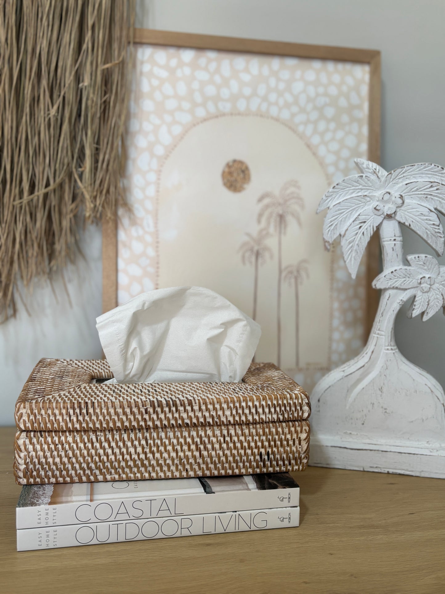 Coastal Rattan Tissue Box