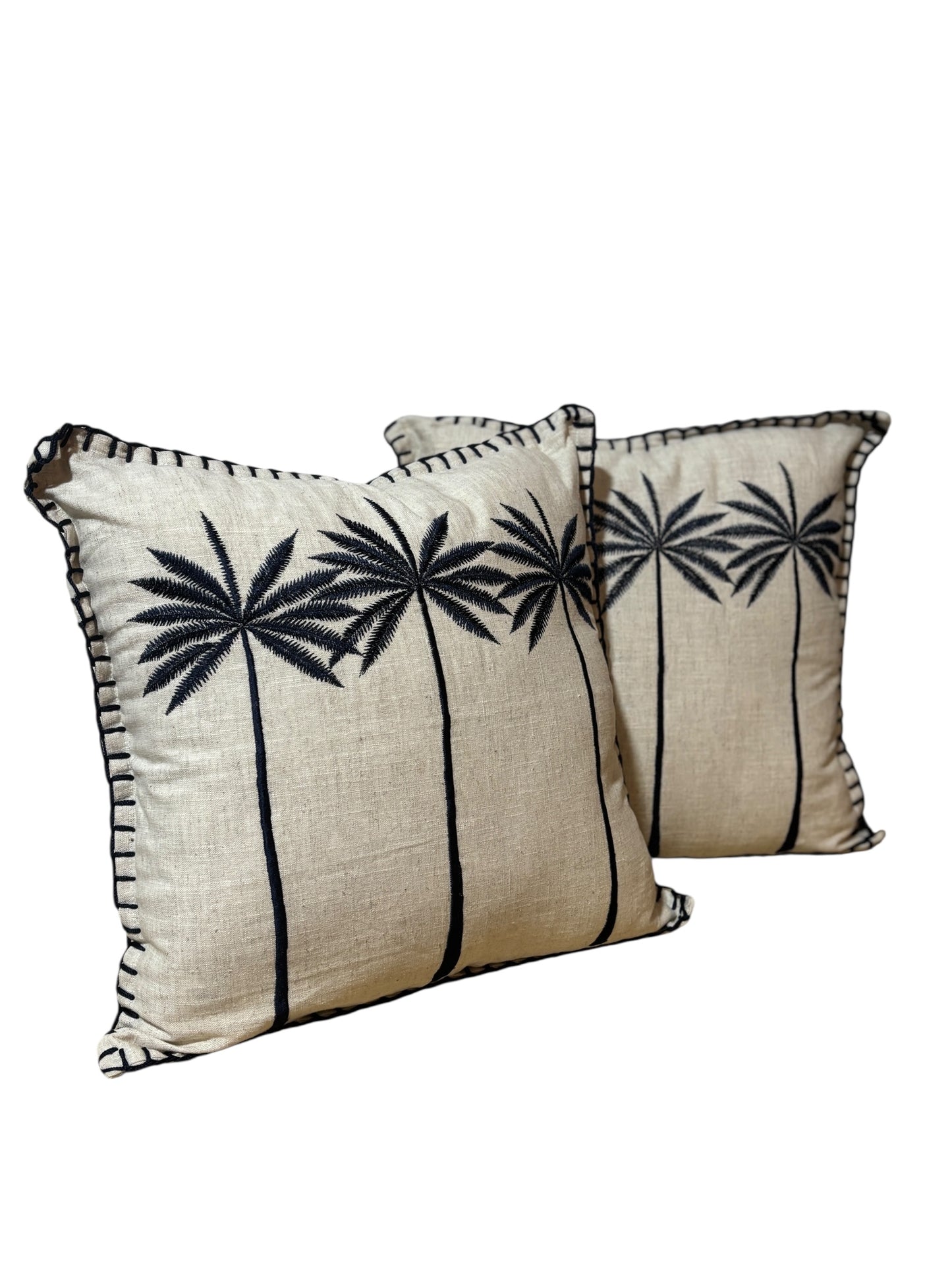 Midnight Blue Palms Cushion Cover | 40x40cm