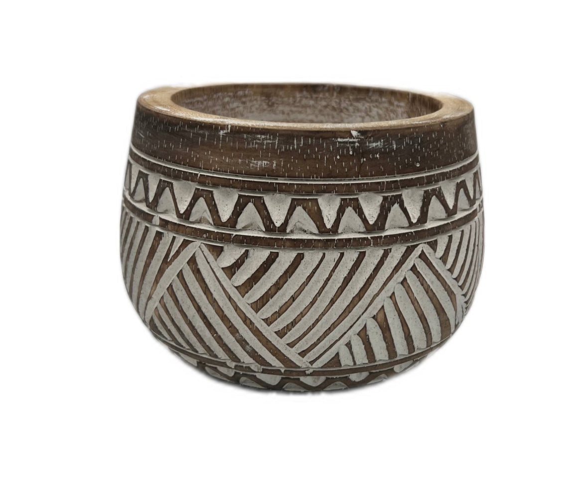 Coconut Wood Pot | 2 Sizes Available