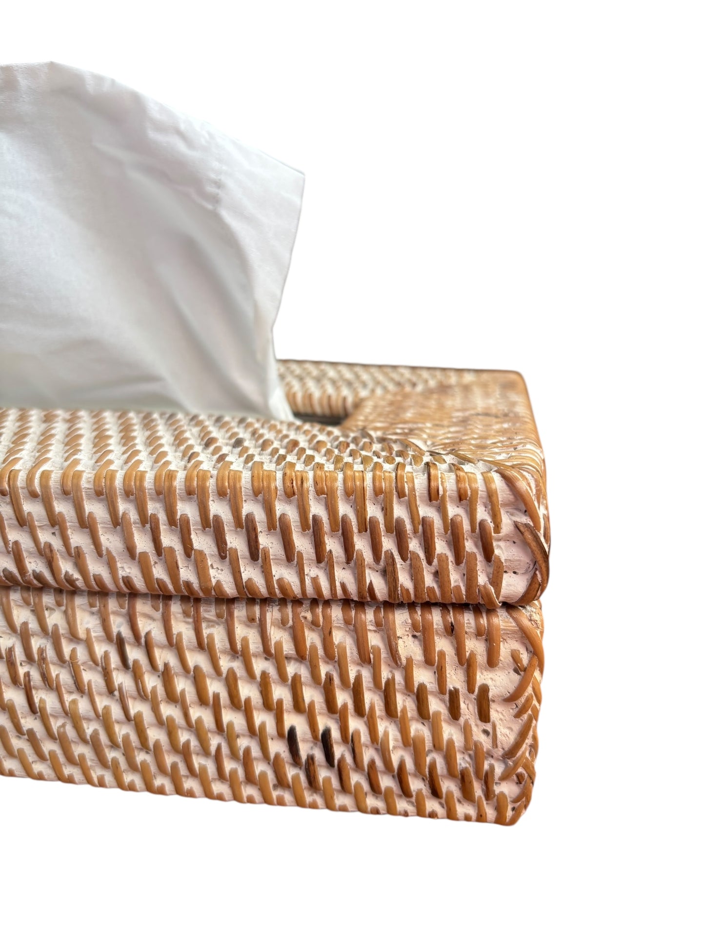Coastal Rattan Tissue Box