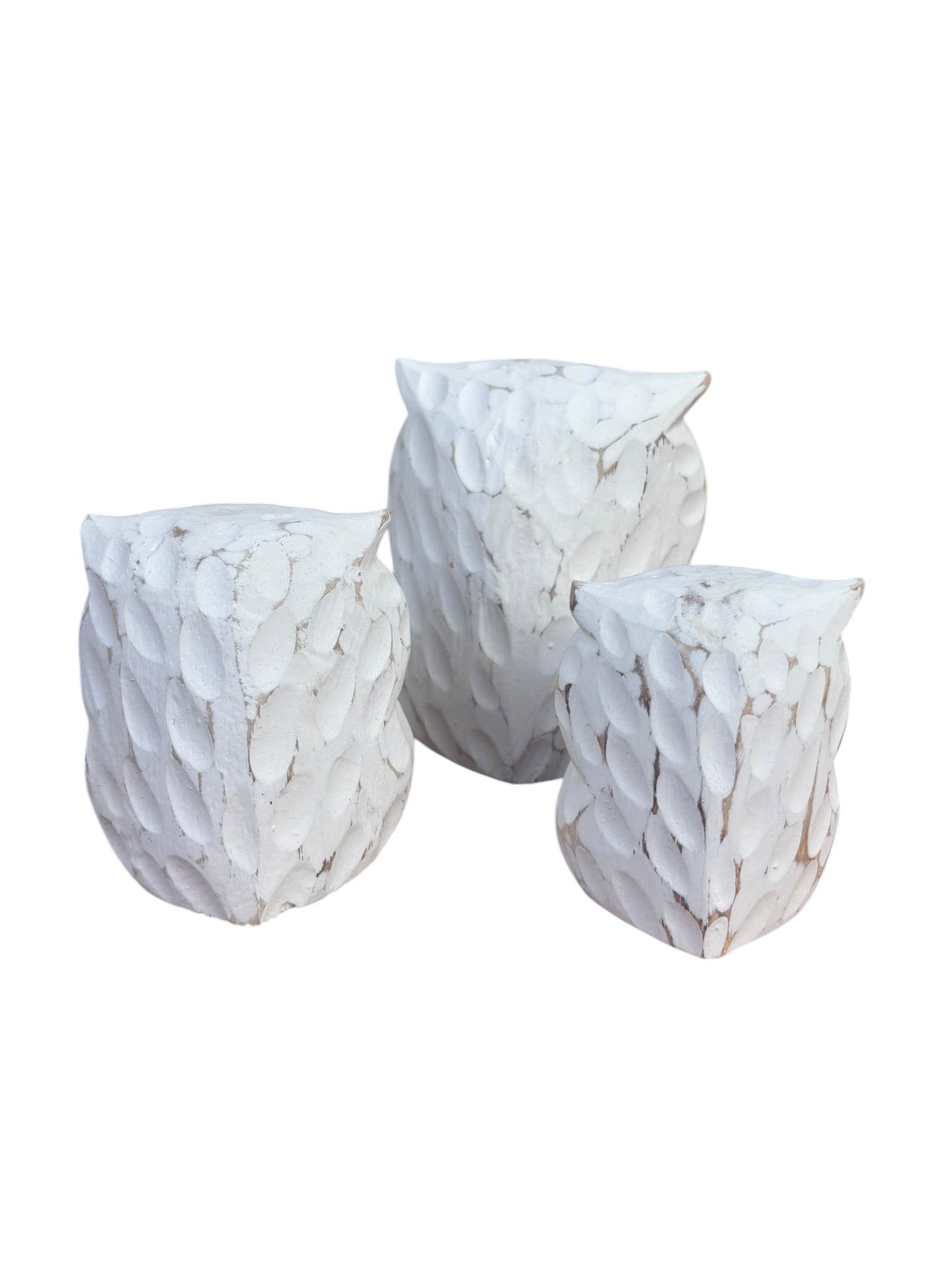 Owls | White | Set of 3