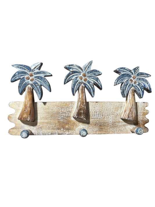 Palm Tree Wall Hook | 3 Hook | Blue