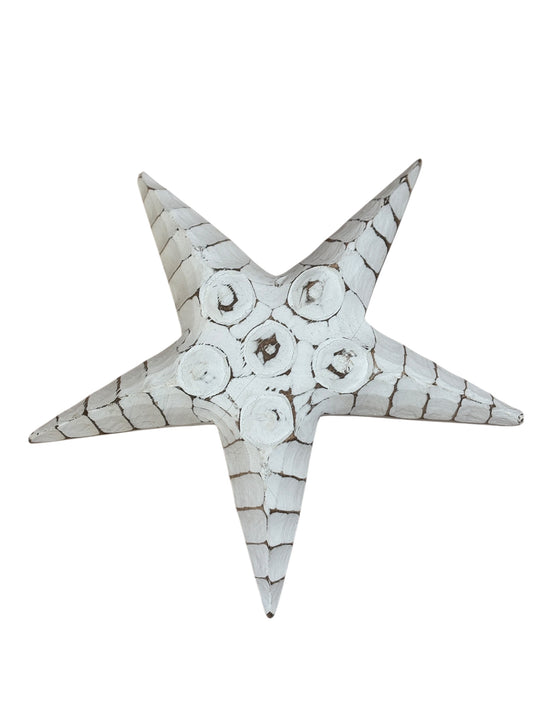 Wooden Starfish Wall Art | Whitewash | 3 Sizes Available