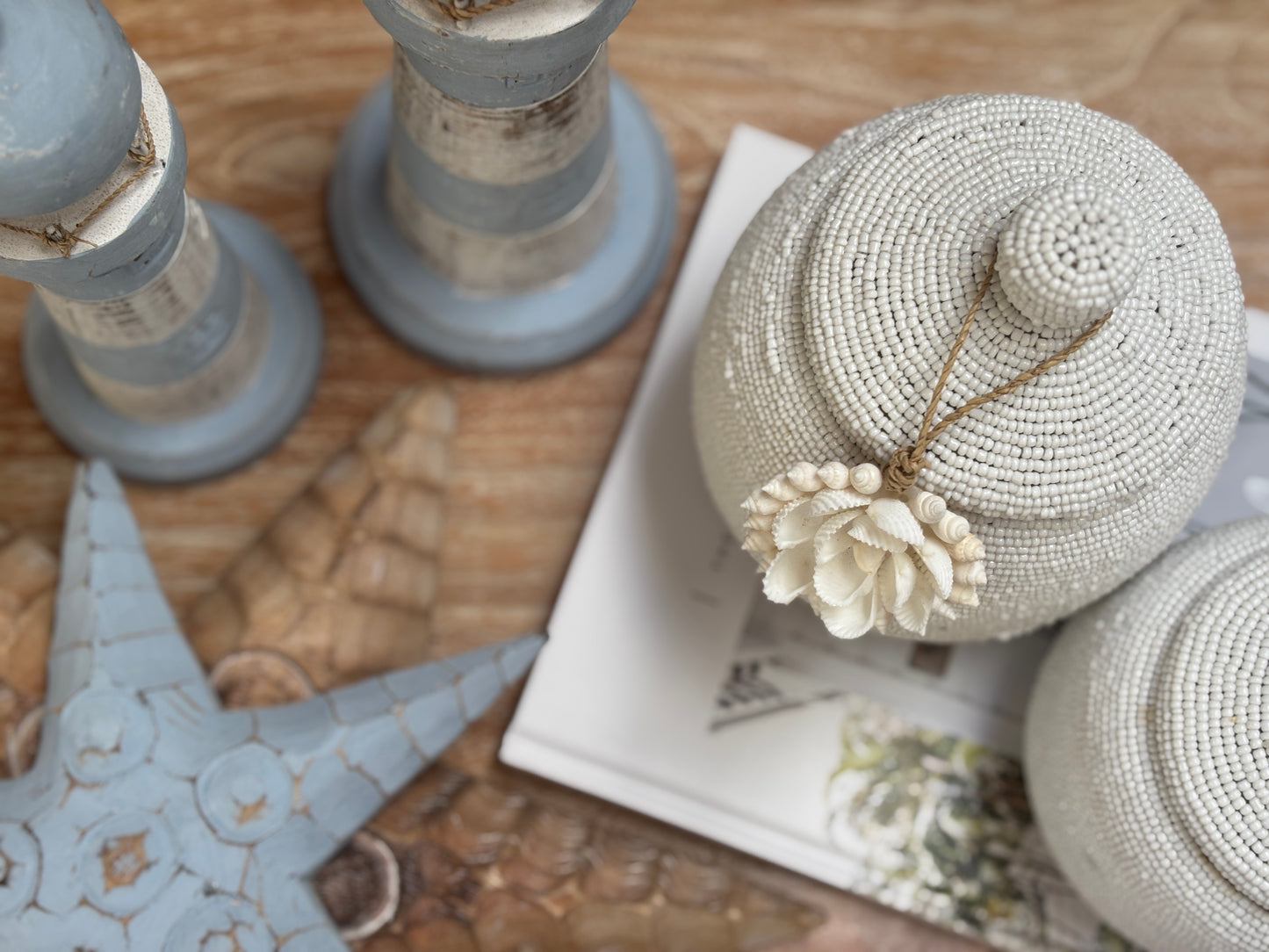 Wooden Starfish Wall Art | Blue | 3 Sizes Available