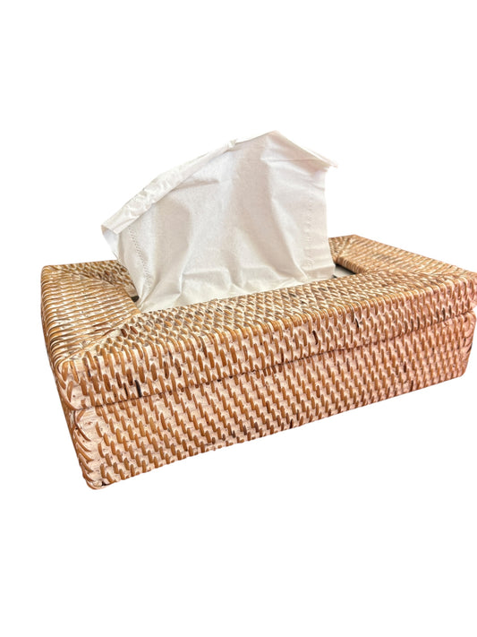 Coastal Rattan Tissue Box