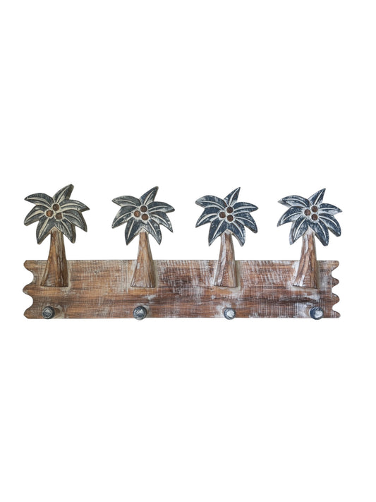 Palm Tree Wall Hook | 4 Hook | Blue