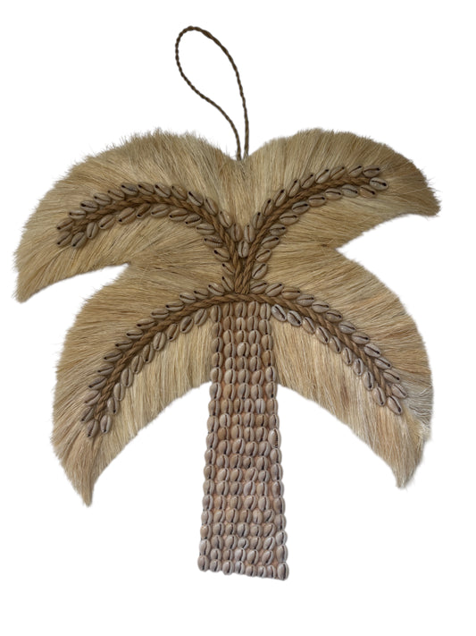 Coastal Fringe Shell Palm Tree | Natural Cowrie Shell