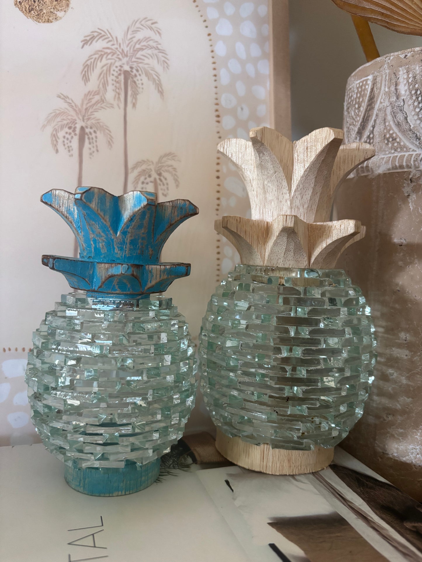 Glass Pineapple | Small | Blue