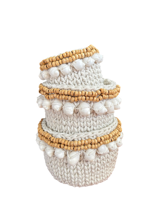 Bohemian Chic Knitted Baskets | 3 Sizes Available