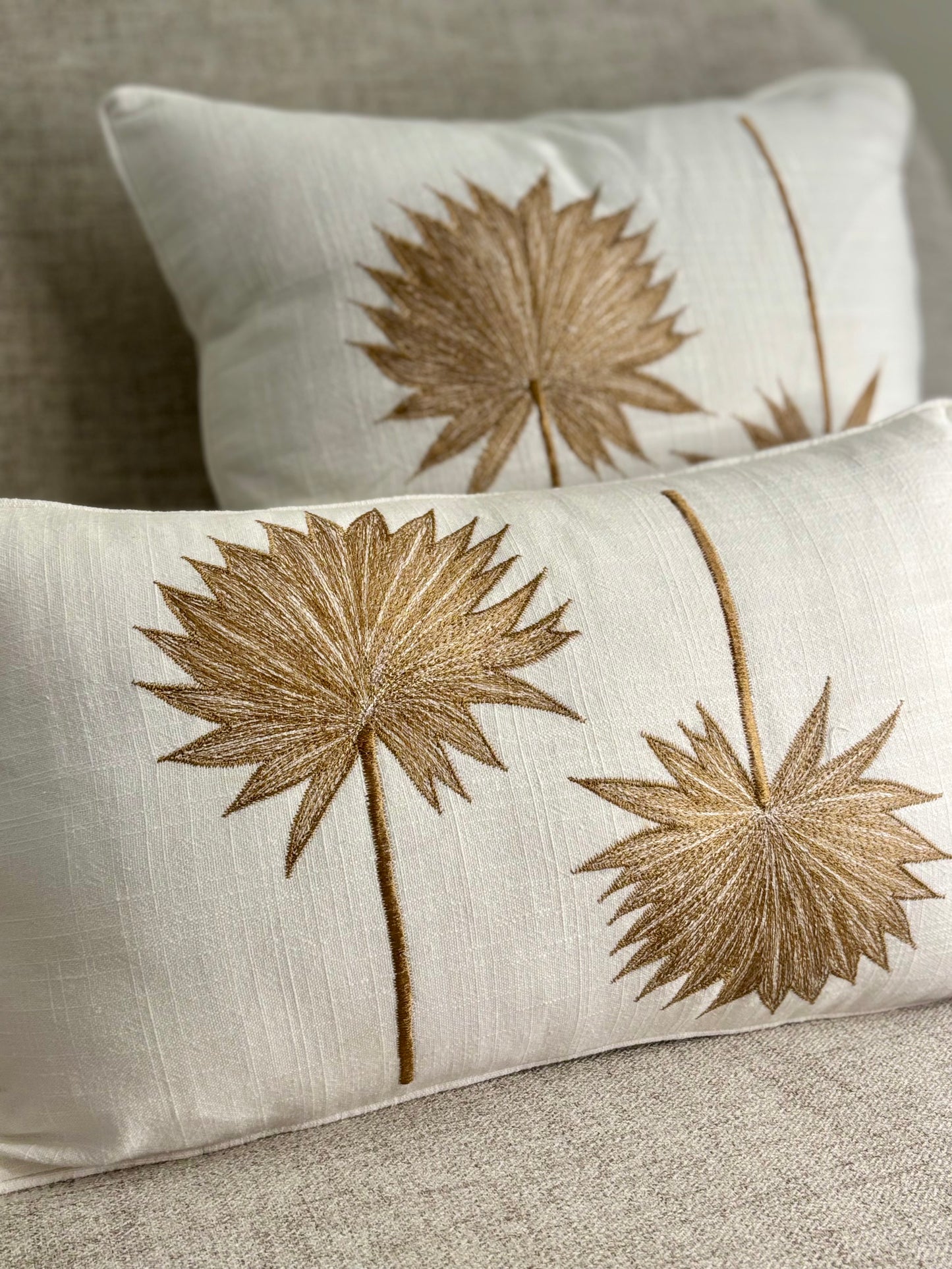 Golden Palm Cushion Cover | 30x50cm