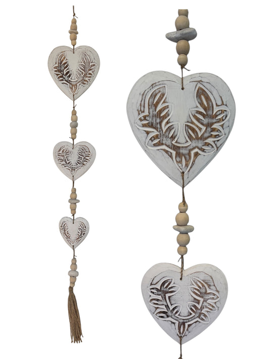 Heart Garland | White