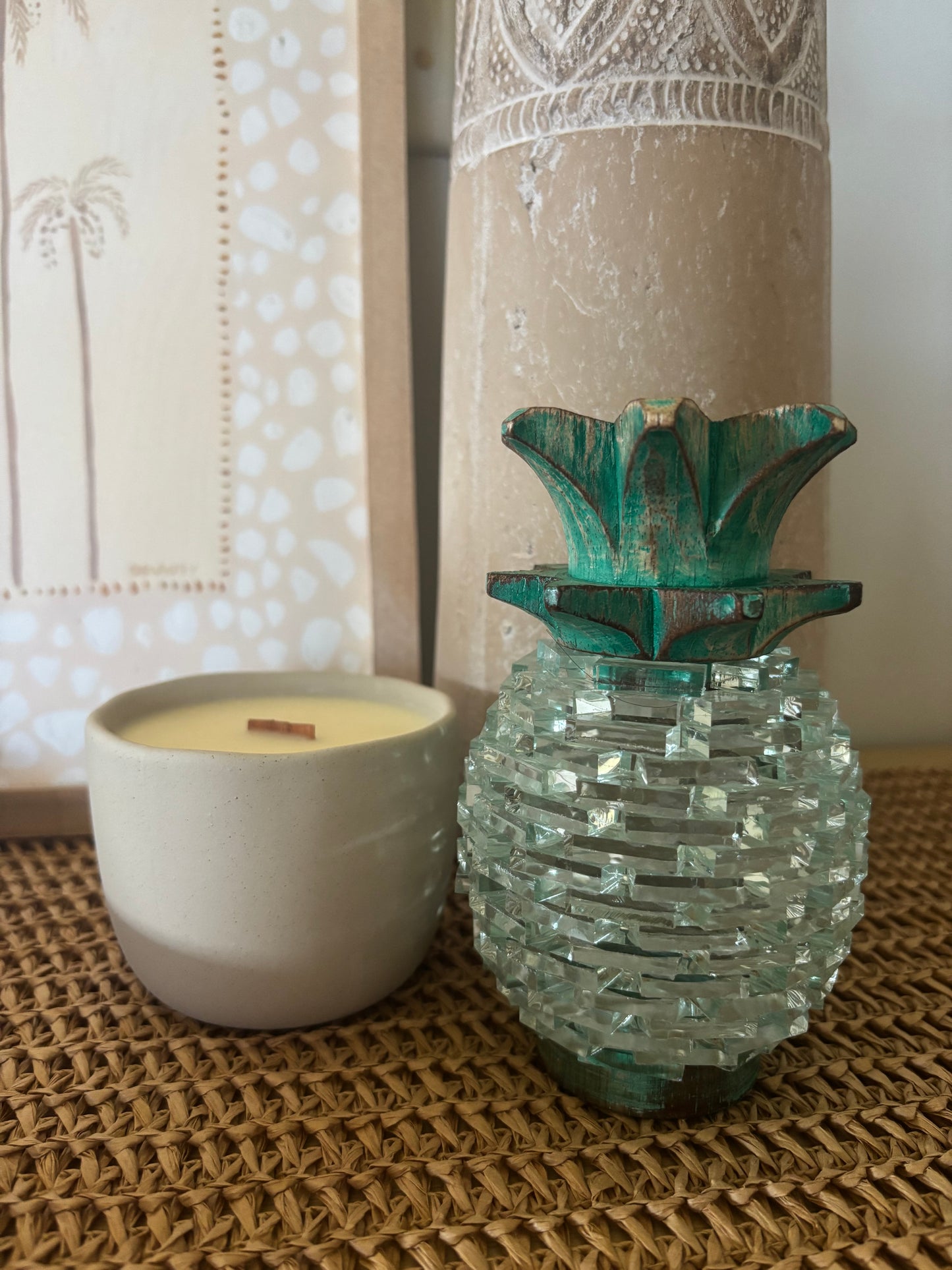 Glass Pineapple | Small | Green