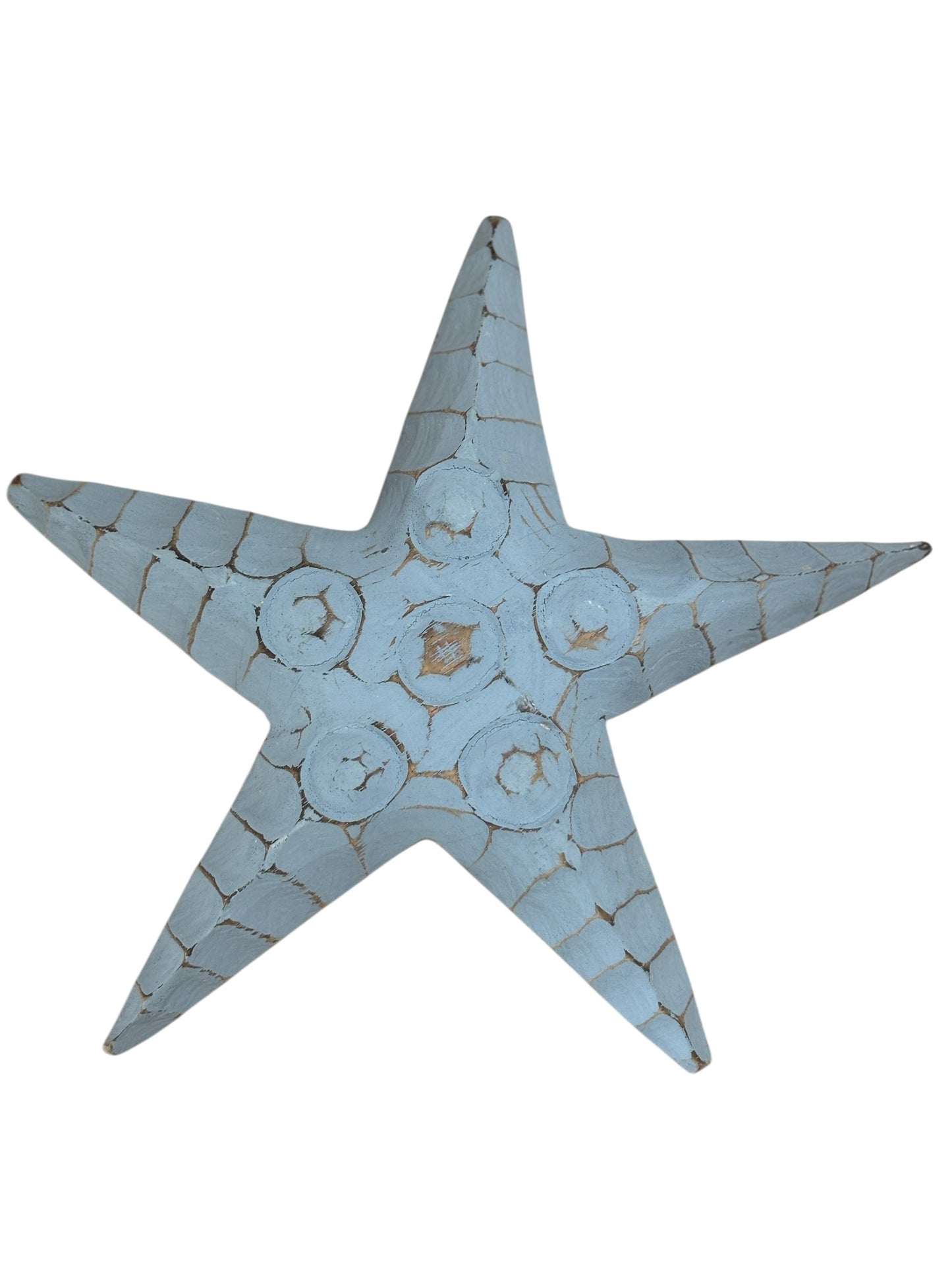Wooden Starfish Wall Art | Blue | 3 Sizes Available