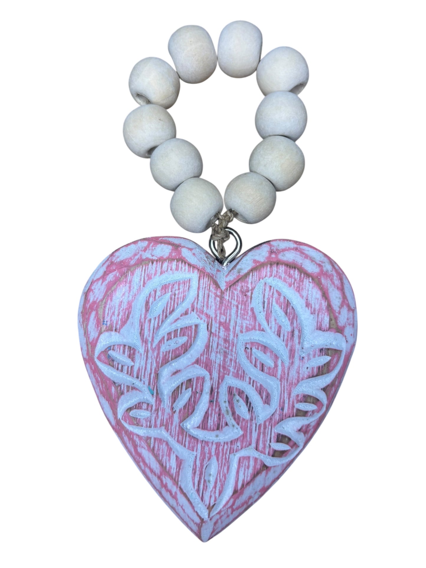 Wooden Heart Tassel | Assorted Colours