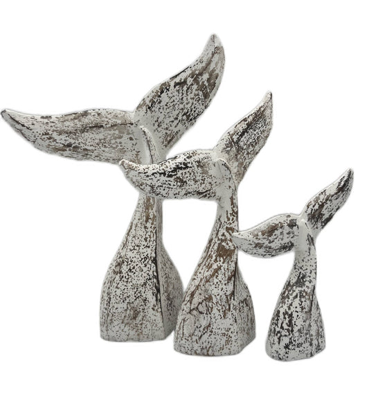 Whale Tail | Rustic White | 3 Sizes Available