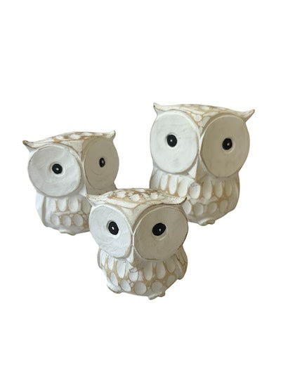 Owls | Natural | Set of 3